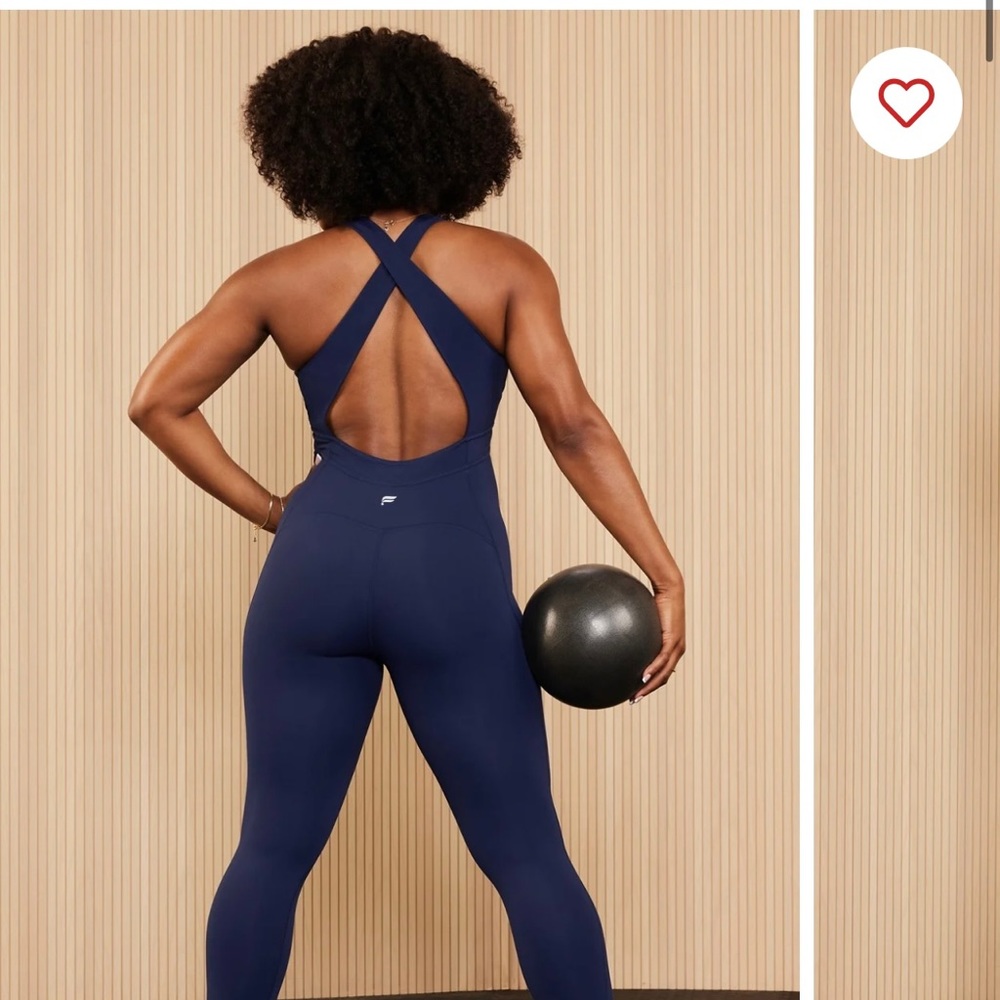 Fabletics Onesie Open Back, Navy